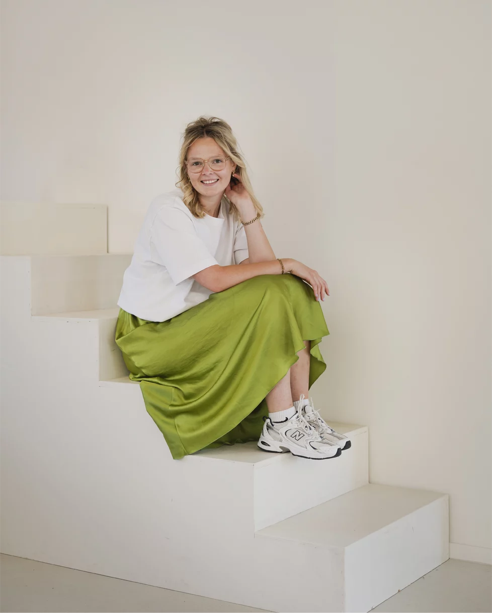 Vrouw op trap